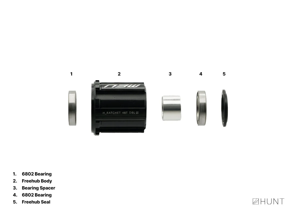H_Ratchet DBL 48T Freehub And Disc And Spring Set Bundle | Campagnolo N3W Ekar - Image 2