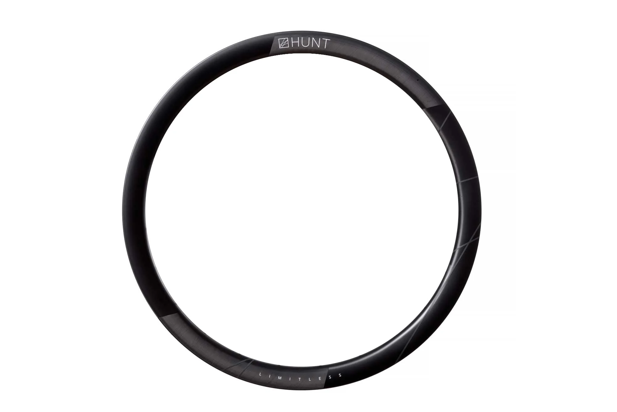 HUNT 40 Limitless Gravel Aero UD Carbon Spoke Rim | Front | Hookless